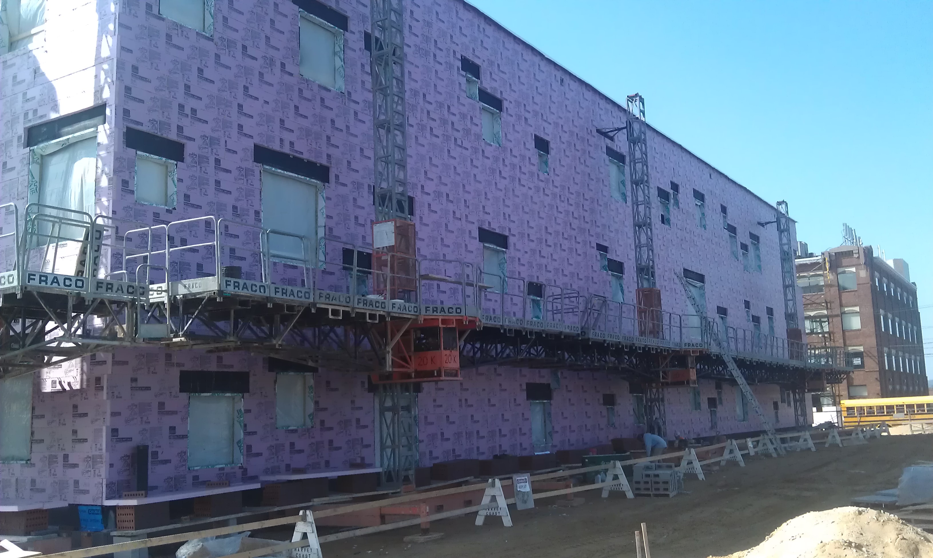 Police, North Face Ready to start Brick Masonry 3-13-12